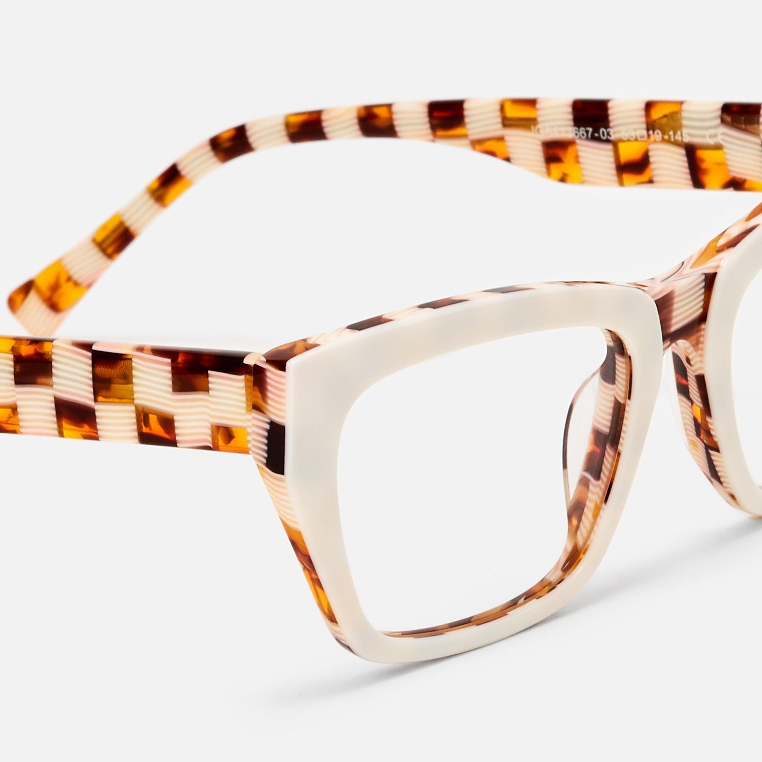 Lola - Rectangle Yellow Eyeglasses product detail 4