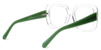 Emiliya - Square Crystal Eyeglasses | Vooglam Side View