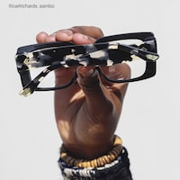Kente - Rectangle Black Eyeglasses - 8