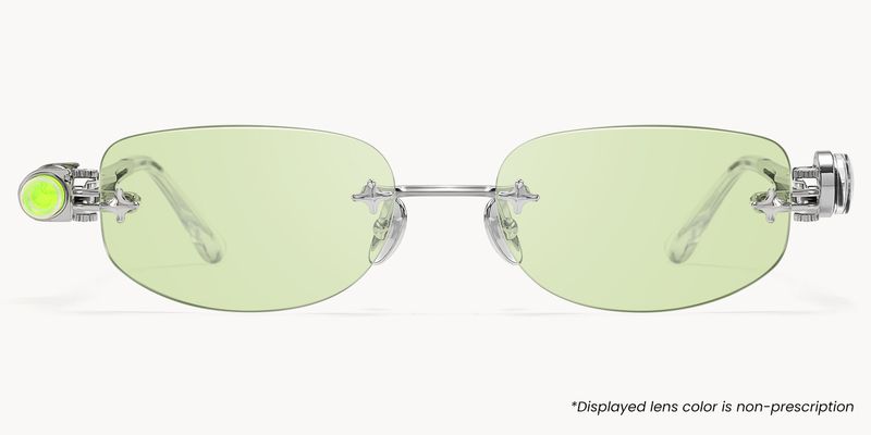 The Utilitarian - Oval Silver Sunglasses