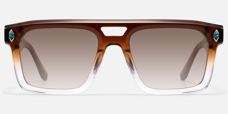Bastion - Two Tone Double Bridge Glasses | Vooglam