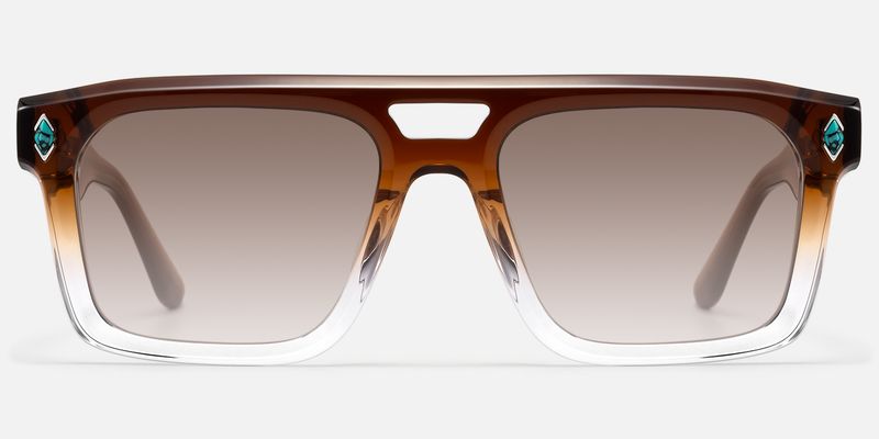 Bastion - Two Tone Double Bridge Glasses | Vooglam