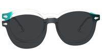 Ferguson - Round Crystal Sunglasses | Vooglam Angle View