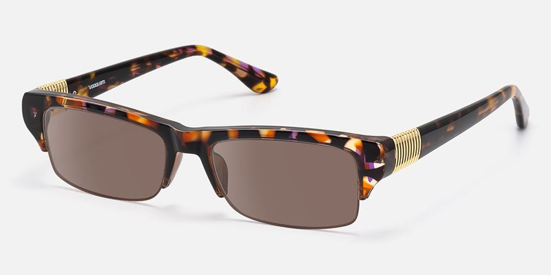 Kairo - Tortoise Semi Rimless Sunglasses | Vooglam