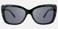 Letitia - Rectangle Black Sunglasses | Vooglam Angle View