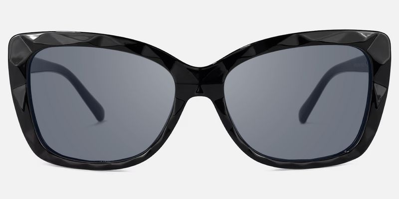 Letitia - Rectangle Black Sunglasses
