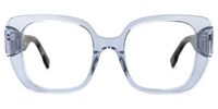 Embry - Square Blue Eyeglasses | Vooglam Angle View