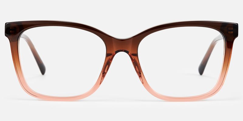 Jaelle - Square Brown Eyeglasses
