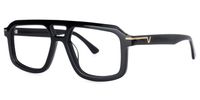 Eliyahu - Aviator Black Eyeglasses | Vooglam Front View