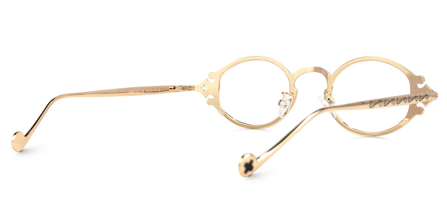 Callum - Oval Gold Eyeglasses product detail 3