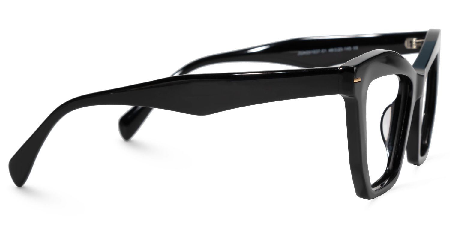 Sheldon - Geometric Black Eyeglasses | Vooglam 4