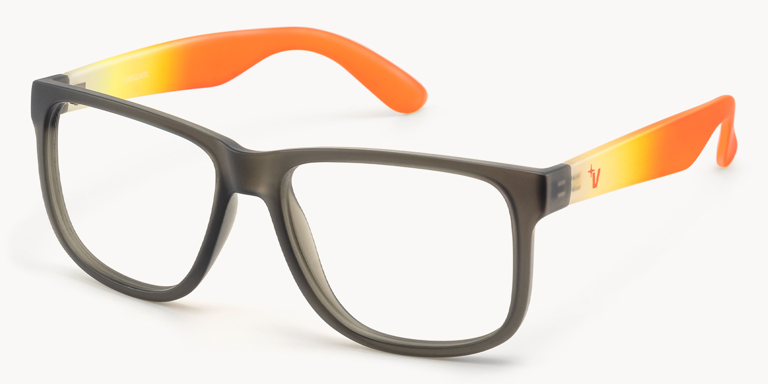 Sync - Rectangle Gray Eyeglasses