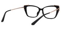 Deepak - Rectangle Black Eyeglasses | Vooglam Side View