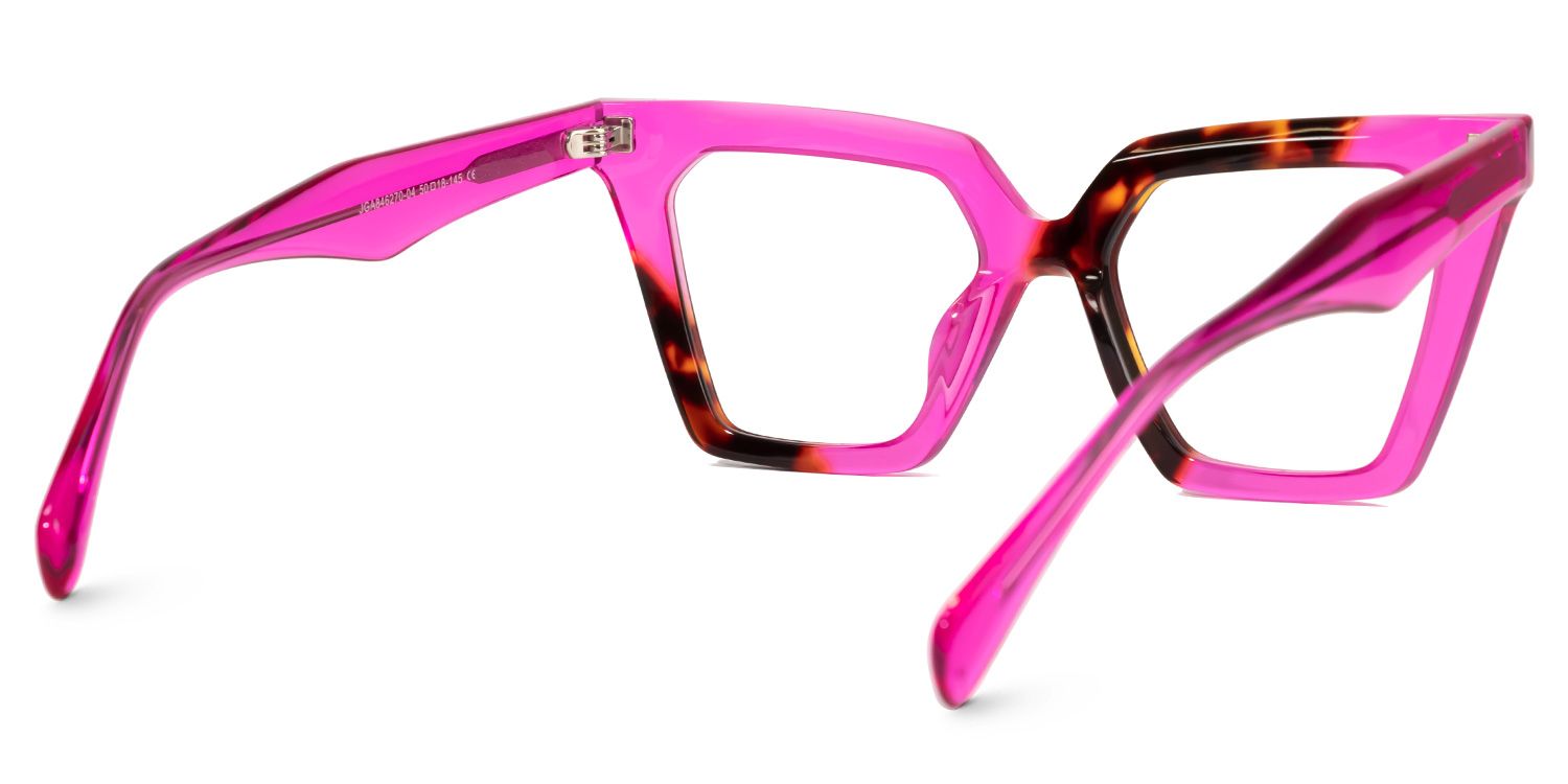 Caimbrie - Cat Eye Pink/Tortoise Eyeglasses | Vooglam Side View