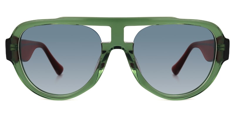 Adnan - Aviator Green Sunglasses