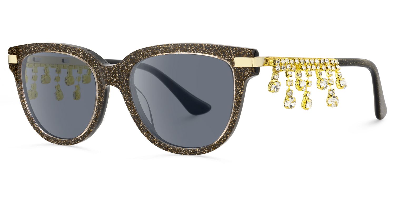 Reverie - Cat Eye Brown Sunglasses | Vooglam Front View