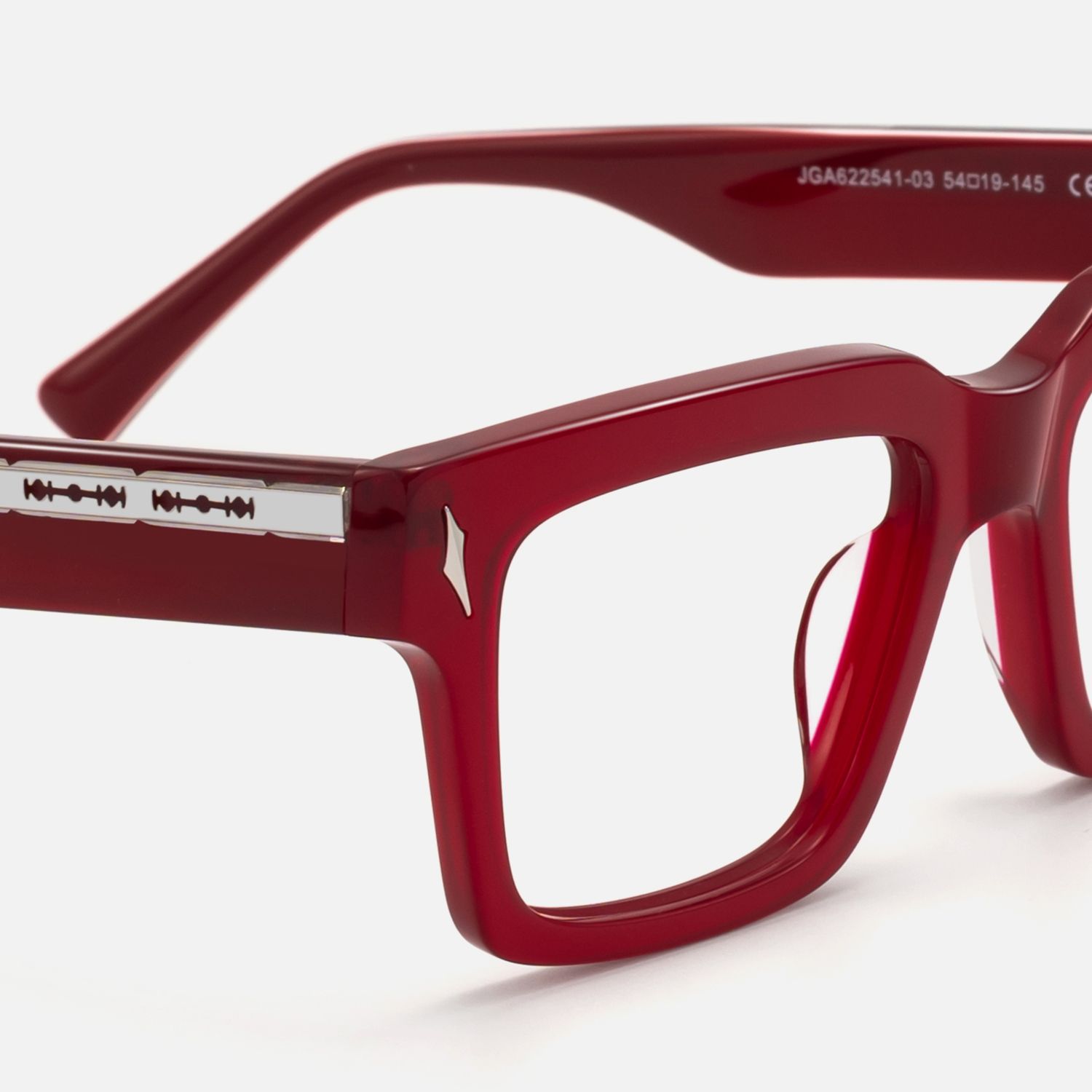 Razor - Transparent Red Razor Blade Glasses | Vooglam Design Details