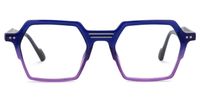 Hachiro - Geometric Purple Eyeglasses | Vooglam Angle View