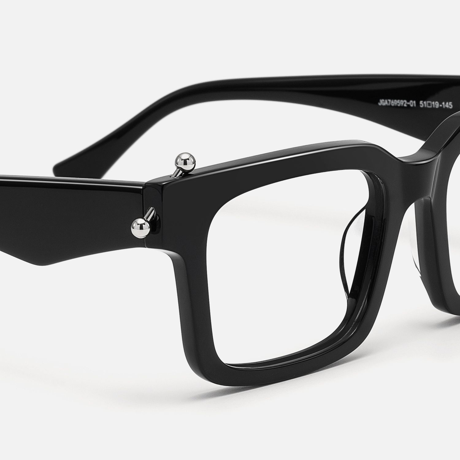 Spike - Rectangle Black Eyeglasses product detail 4