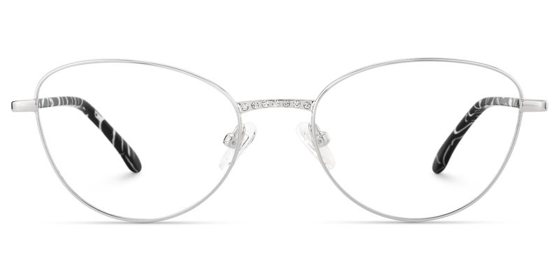 Starlette - Cat Eye Silver Eyeglasses | Vooglam