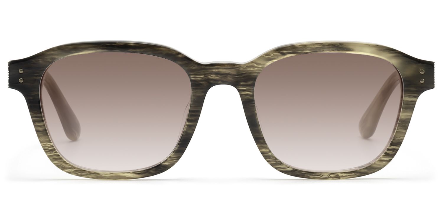 Frame Size of Rainier - Earth Tone Marble Zipper Sunglasses | Vooglam
