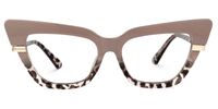 Ismail - Cat Eye Tortoise Eyeglasses | Vooglam Angle View