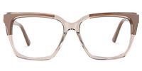 Elske - Rectangle Champagne Eyeglasses | Vooglam Angle View