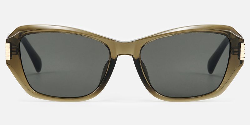 Flicker - Geometric Green Sunglasses