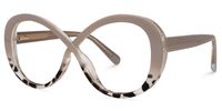 Serena - Oval Brown/Tortoise Eyeglasses | Vooglam Front View