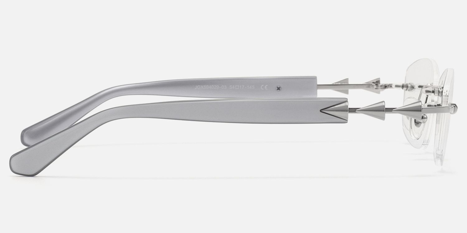 Fracture - Rectangle Gray Eyeglasses product detail 3