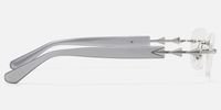 Fracture - Silver Grey Rimless Spike Glasses | Vooglam Side View
