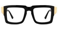 Emanita - Rectangle Black Eyeglasses | Vooglam Angle View