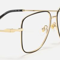 Karma - Square Black Eyeglasses | Vooglam Design Details