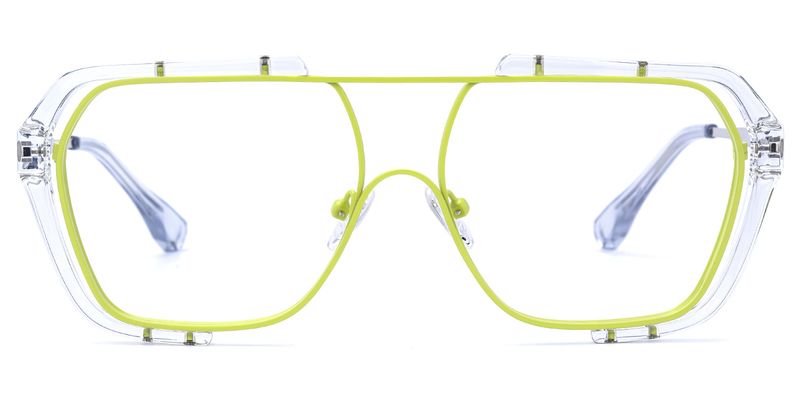 Porsha - Aviator Green Eyeglasses | Vooglam