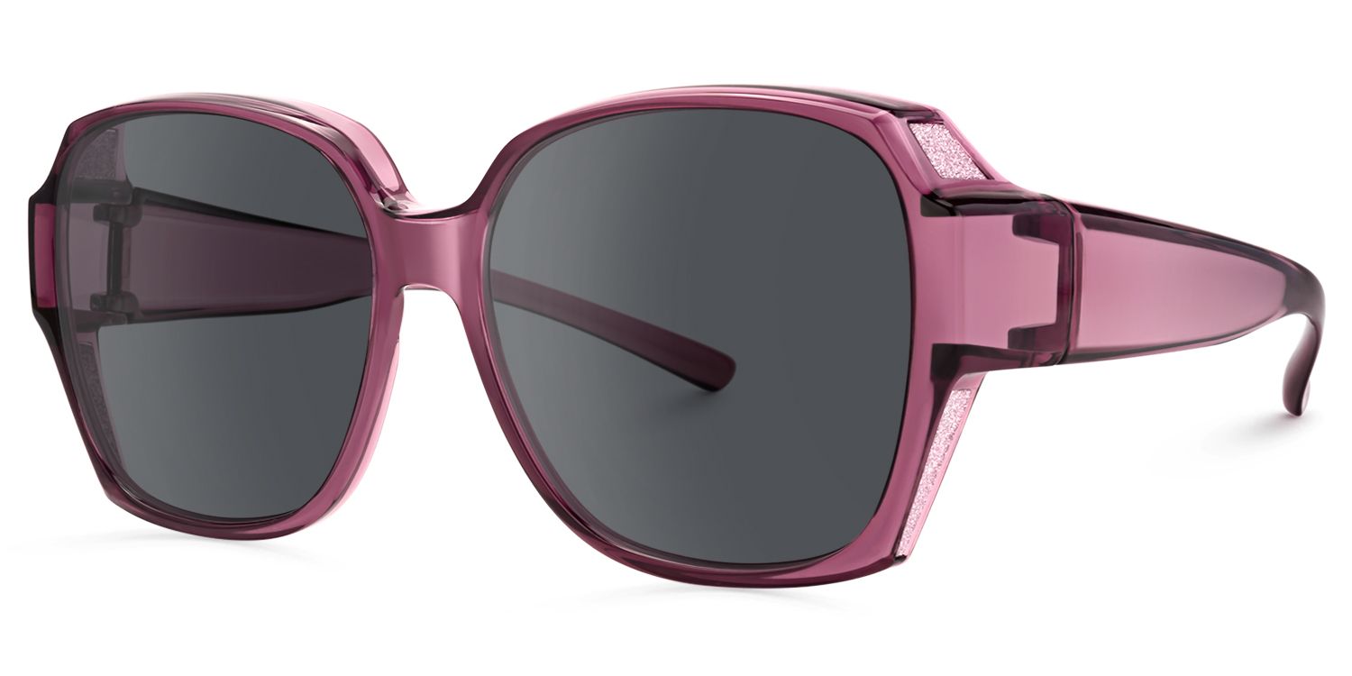 Fenton - Geometric Purple Fit Over Sunglasses | Vooglam Front View