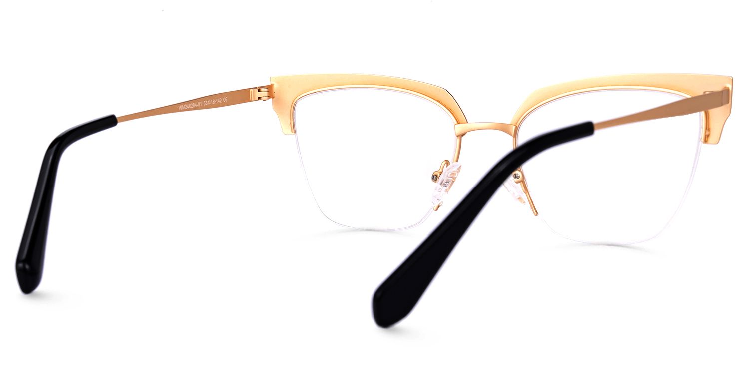 Adelheid - Browline Black Eyeglasses | Vooglam Side View