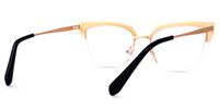 Adelheid - Browline Black Eyeglasses | Vooglam Side View