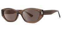 Reign - Geometric Brown Sunglasses | Vooglam Front View
