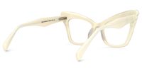 Kalinda - Cat Eye White Eyeglasses | Vooglam Side View