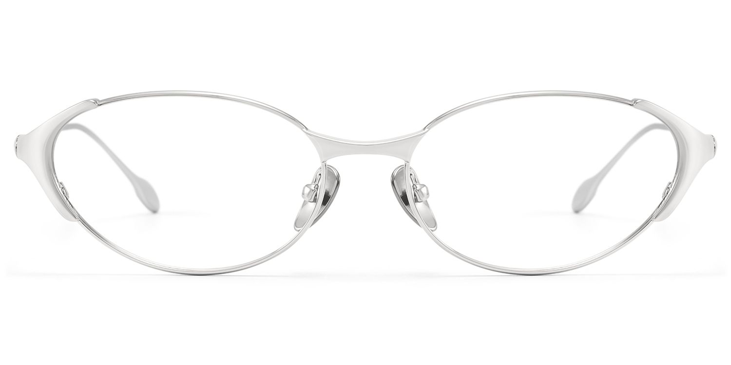 Frame Size of Ebisu - Thin Rimmed Silver Oval Minimalist Glasses | Vooglam