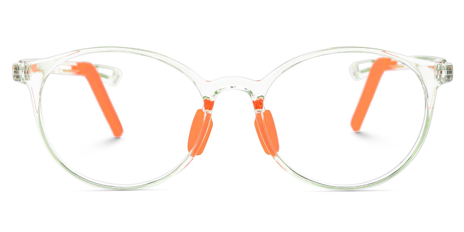 Joshua - Round Green Kids Eyeglasses | Vooglam Angle View