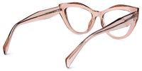 Fantine - Cat Eye Champagne Eyeglasses | Vooglam Side View