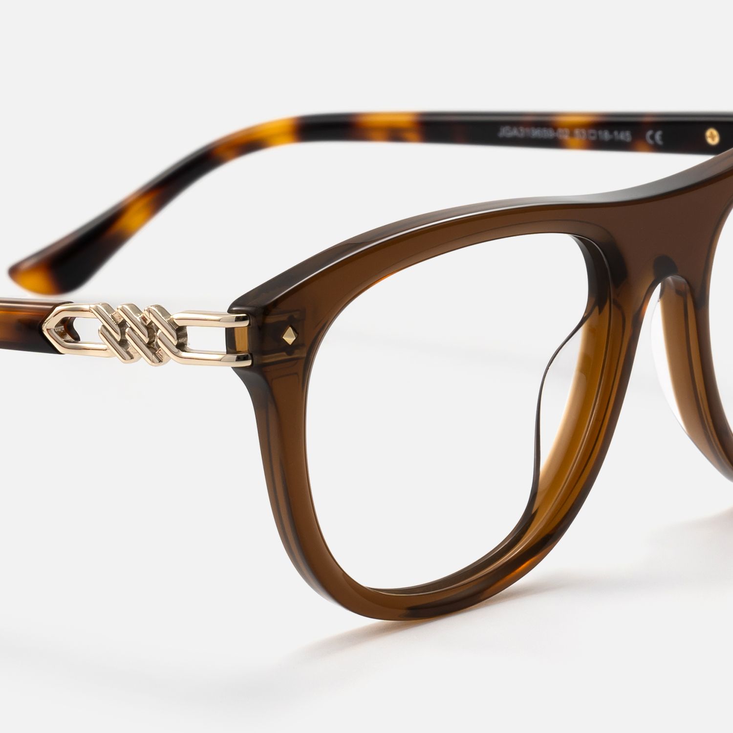 O'Keeffe - Designer Aviator Brown Eyeglasses | Vooglam Design Details