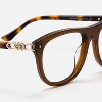 O'Keeffe - Designer Aviator Brown Eyeglasses | Vooglam Design Details