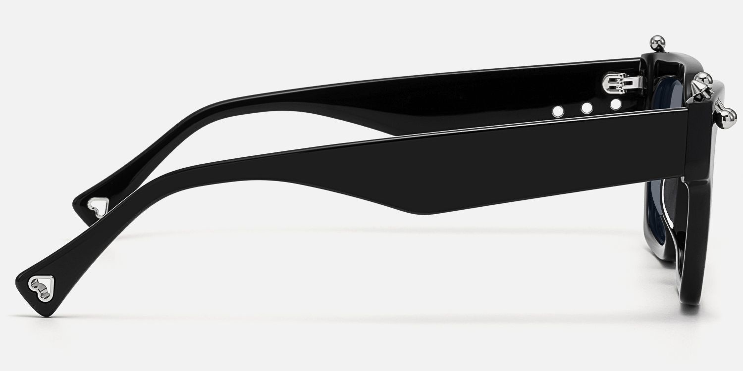 PIERCE - Square Black Sunglasses product detail 3