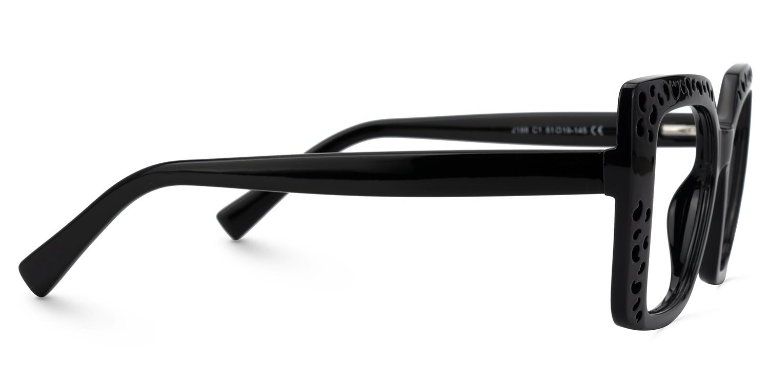 Fauci - Square Black Eyeglasses | Vooglam 4