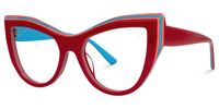 Ekewaka - Cat Eye Red Eyeglasses | Vooglam Front View
