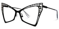 Rosa - Butterfly Black Eyeglasses | Vooglam Front View