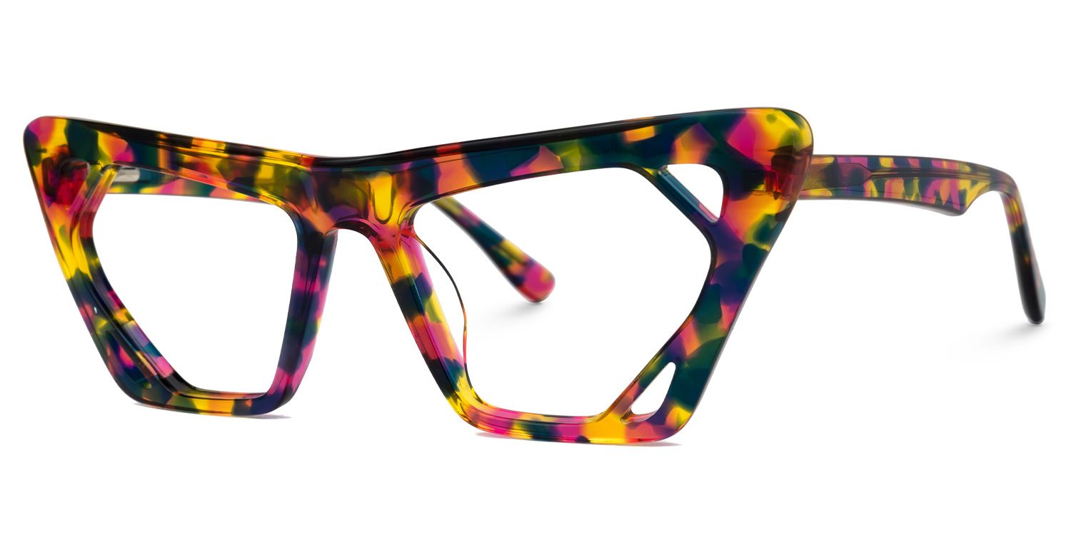 Cadogan - Cat Eye Floral Eyeglasses | Vooglam Front View