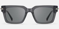 Covenant - Rectangle Gray Sunglasses | Vooglam Angle View